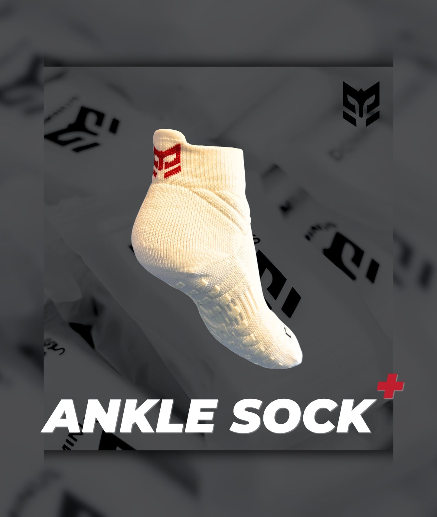 DOMINUS Performance+ Ankle Grip Socks – Anti-Slip Football Training Socks